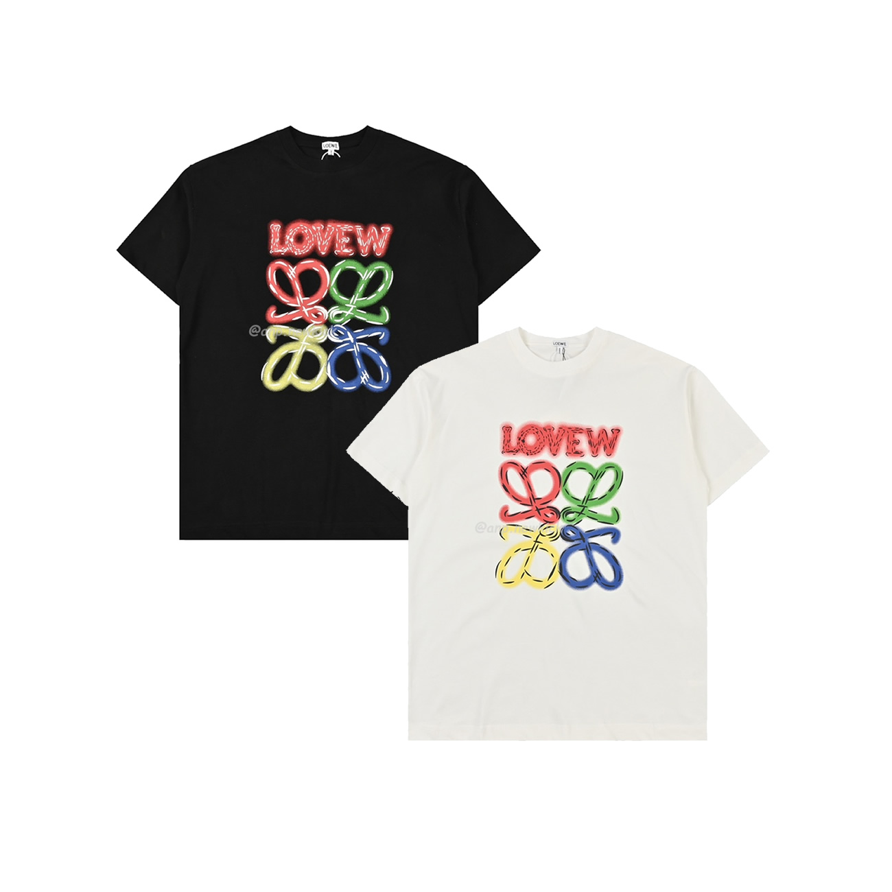 Loewe 24ss Neon Logo Short Sleeved (1) - newkick.app